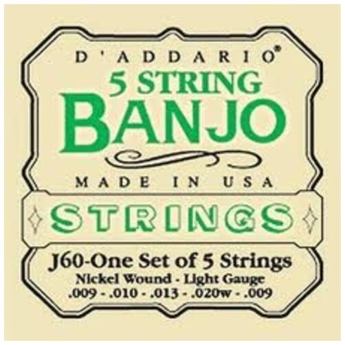 Daddorio J61 5 String Banjo Strings - Nickel Wound